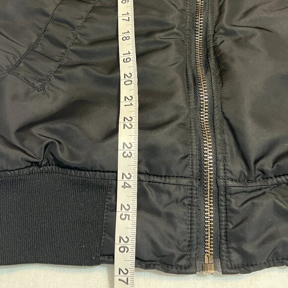 H&M Men's Black Bomber Full Zip Size Small - Picture 9 of 12